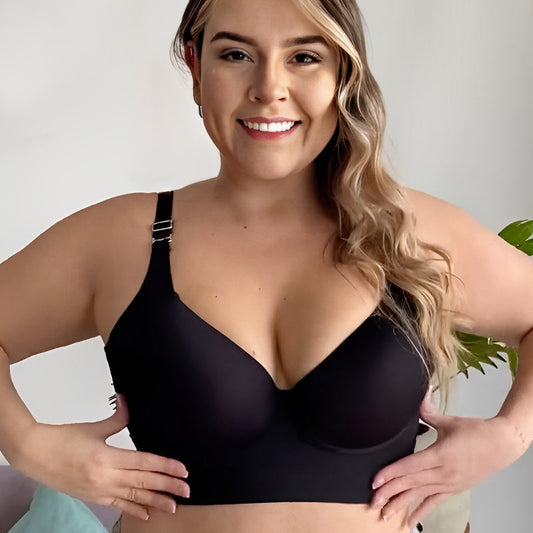  Full-Coverage Back Smoothing Bra-Black