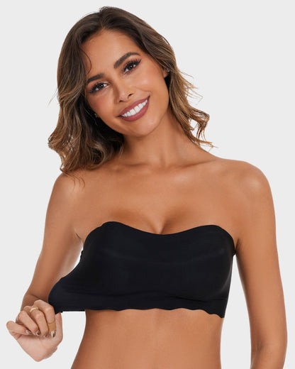  Strapless Invisible Push Up Bra Black