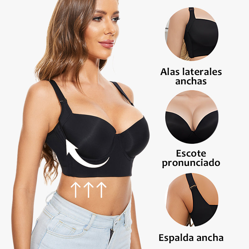  Full-Coverage Back Smoothing Bra-Beige