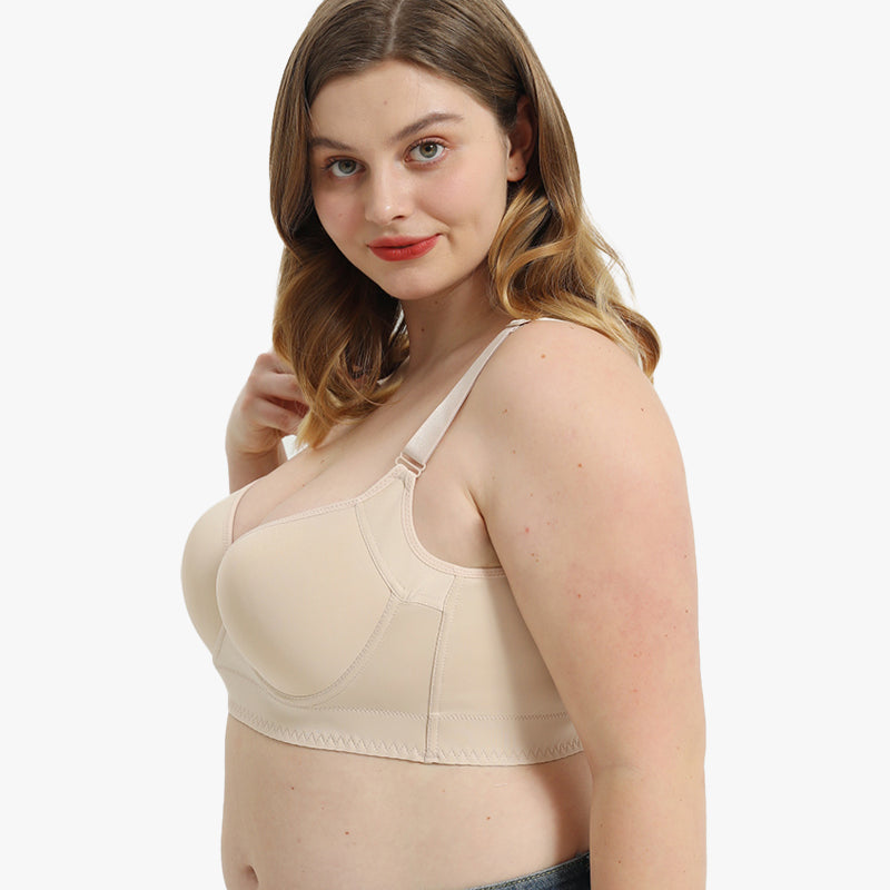  Full-Coverage Back Smoothing Bra-Beige