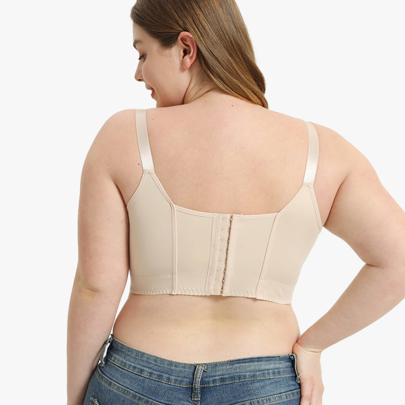  Full-Coverage Back Smoothing Bra-Beige