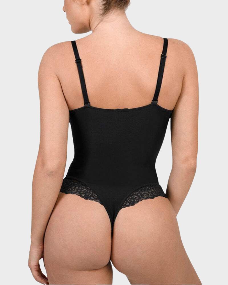  Sexy Lace Deep-V Neck Bodysuit