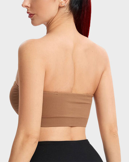  Non-Slip Bandeau Seamless Wireless Strapless Bra