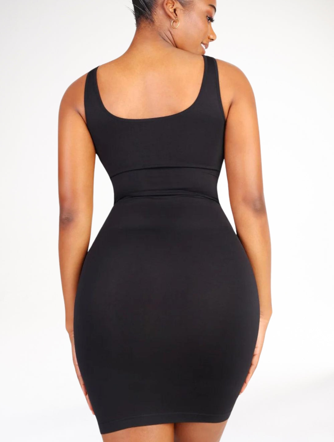 Square-Neck Seamless Mini Dress