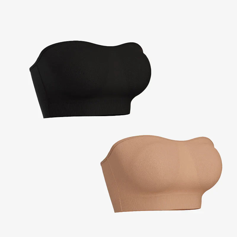  Non-Slip Bandeau Seamless Wireless Strapless Bra