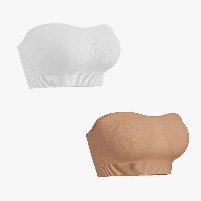  Non-Slip Bandeau Seamless Wireless Strapless Bra