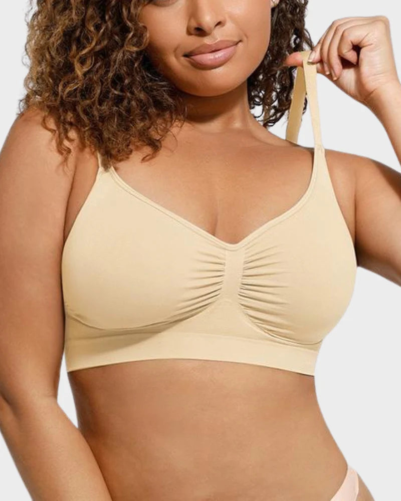 Velosety Women's Full Coverage Non-Padded Wireless Sculpt Bra