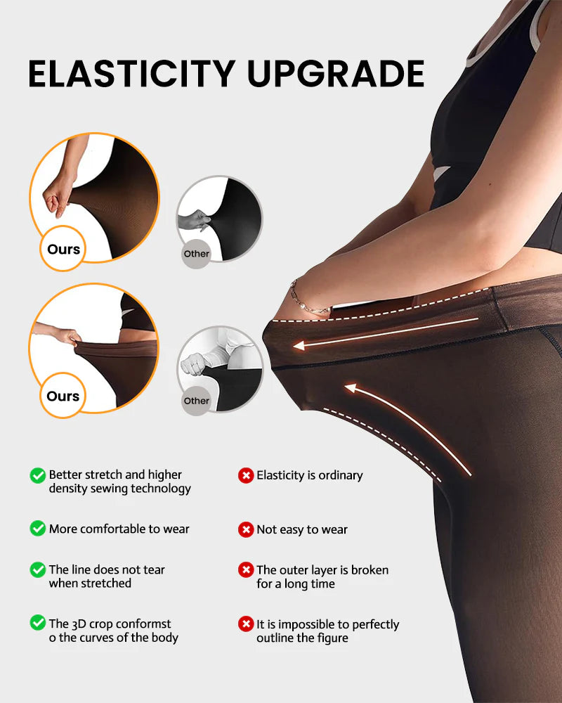 Velosety® Translucent Fleece Lined Tights