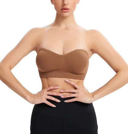  Non-Slip Bandeau Seamless Wireless Strapless Bra