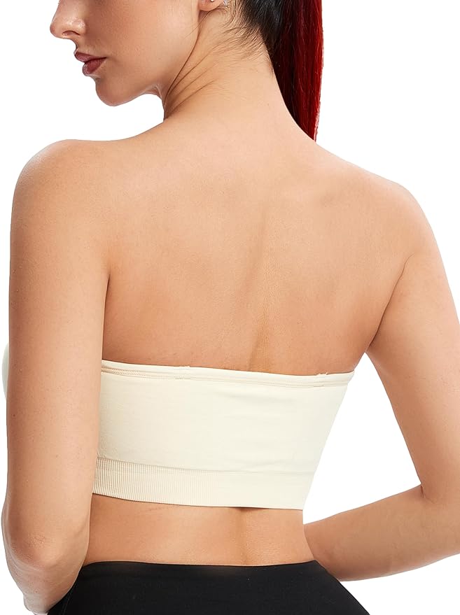  Non-Slip Bandeau Seamless Wireless Strapless Bra