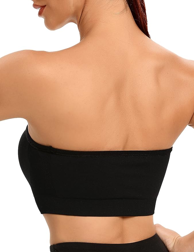  Non-Slip Bandeau Seamless Wireless Strapless Bra