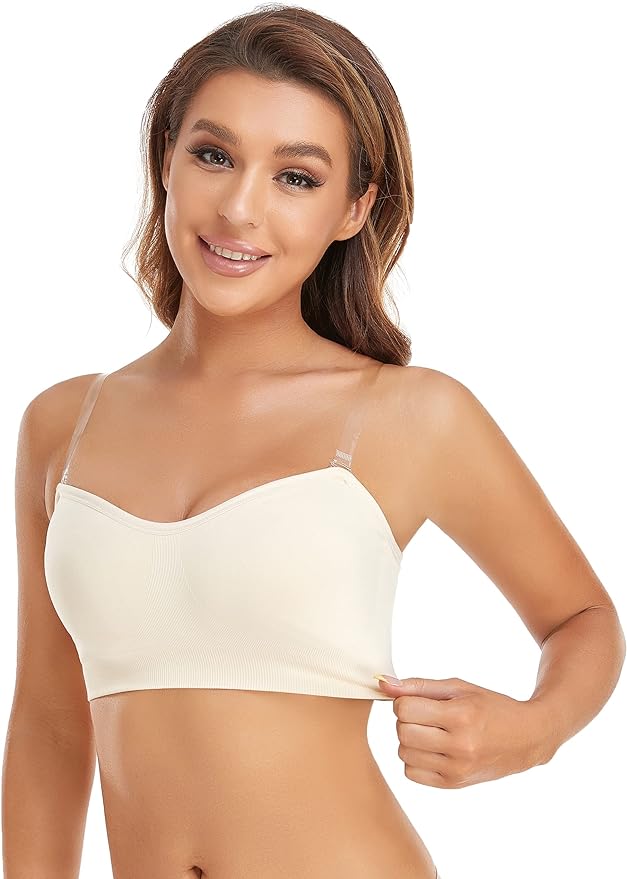  Non-Slip Bandeau Seamless Wireless Strapless Bra