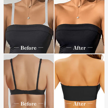  Non-Slip Bandeau Seamless Wireless Strapless Bra