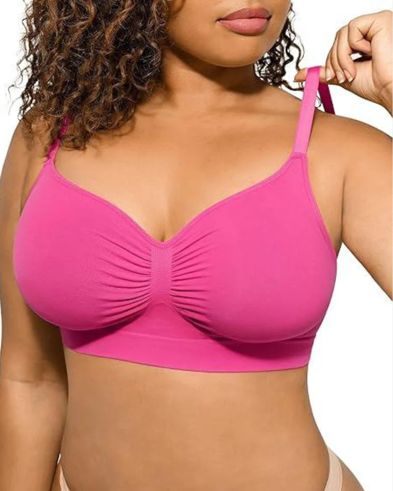 Velosety Women's Full Coverage Non-Padded Wireless Sculpt Bra