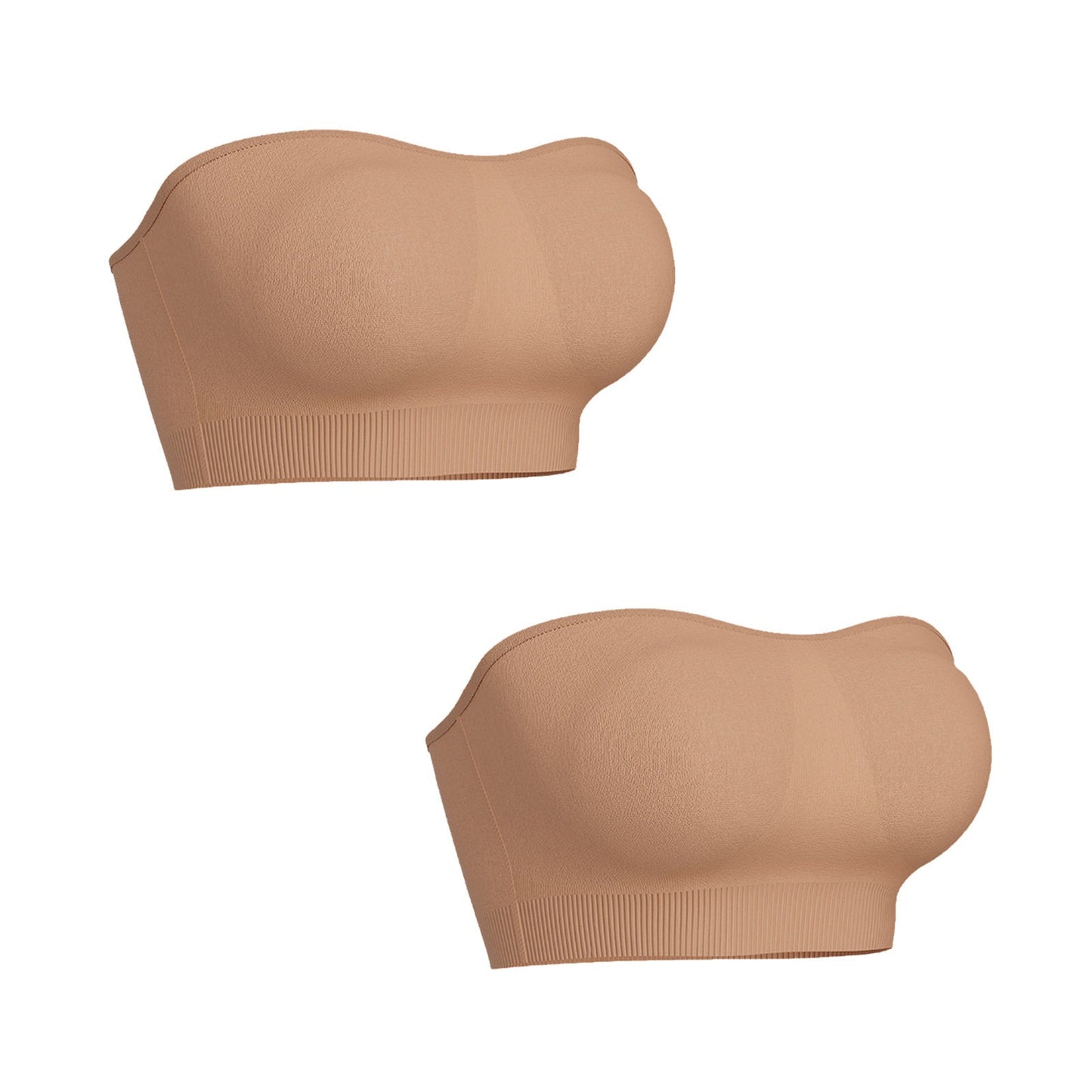  Non-Slip Bandeau Seamless Wireless Strapless Bra