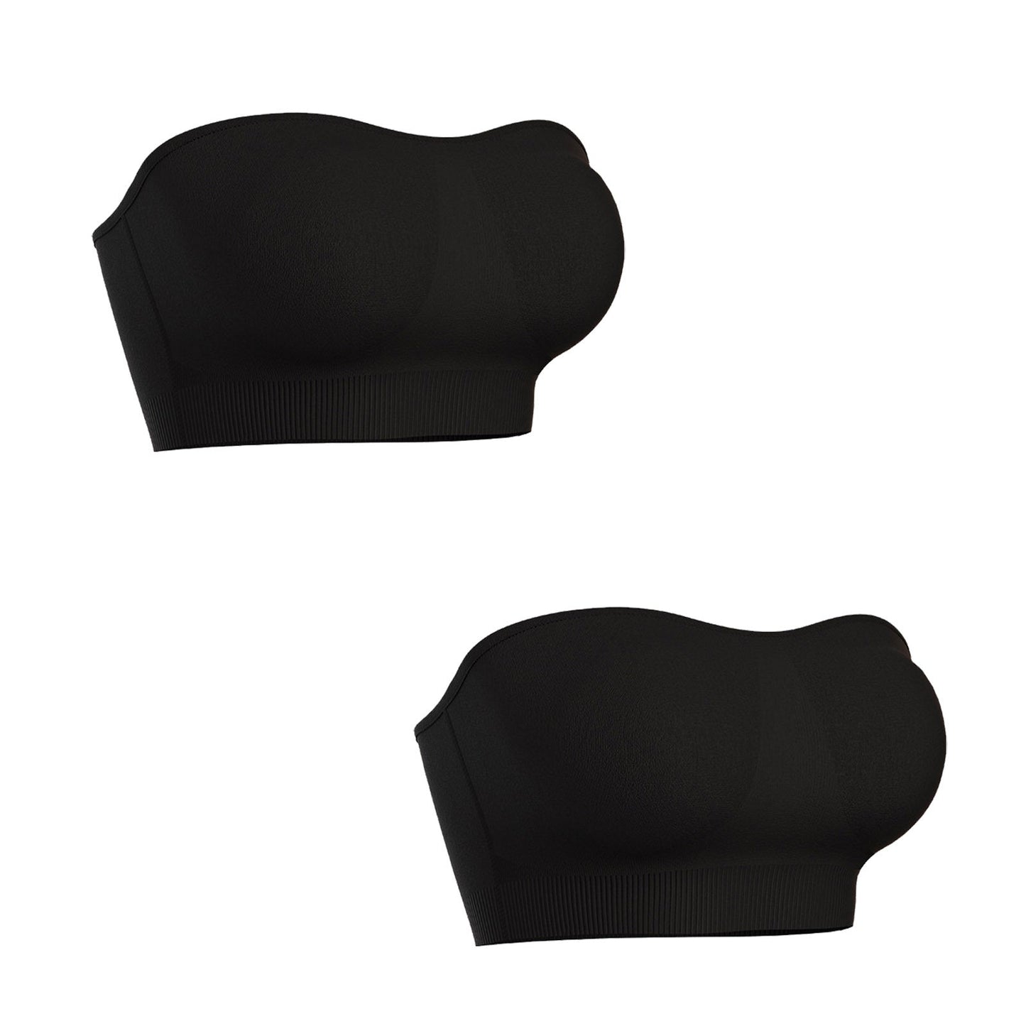  Non-Slip Bandeau Seamless Wireless Strapless Bra