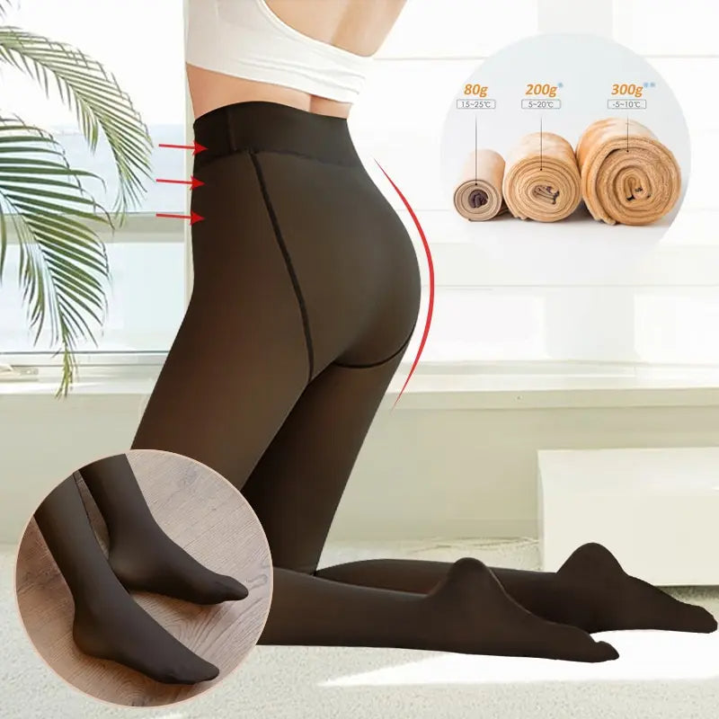 Velosety® Translucent Fleece Lined Tights