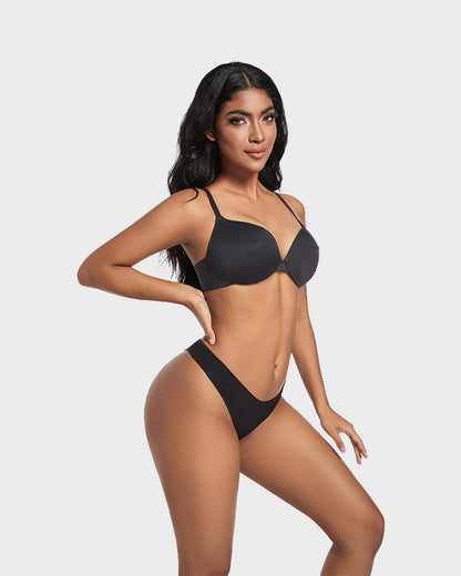 Nipple Push-Up Bra - Black