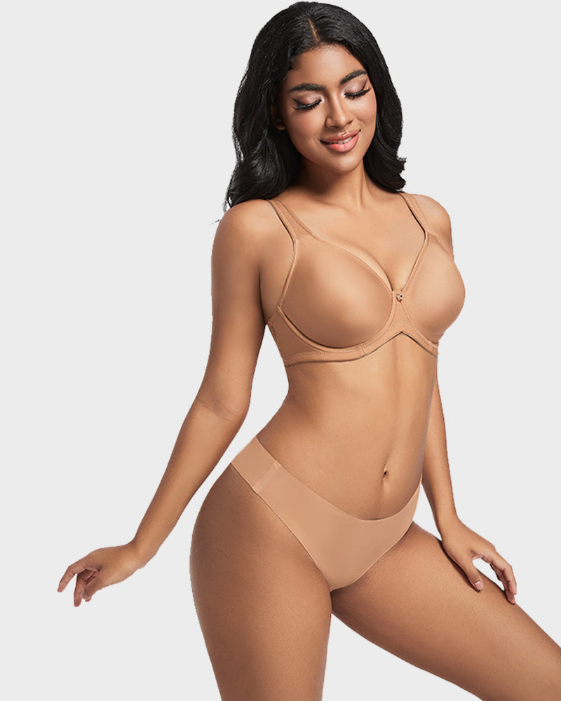 Plus Size Full Coverage T-Shirt Bra - Nude