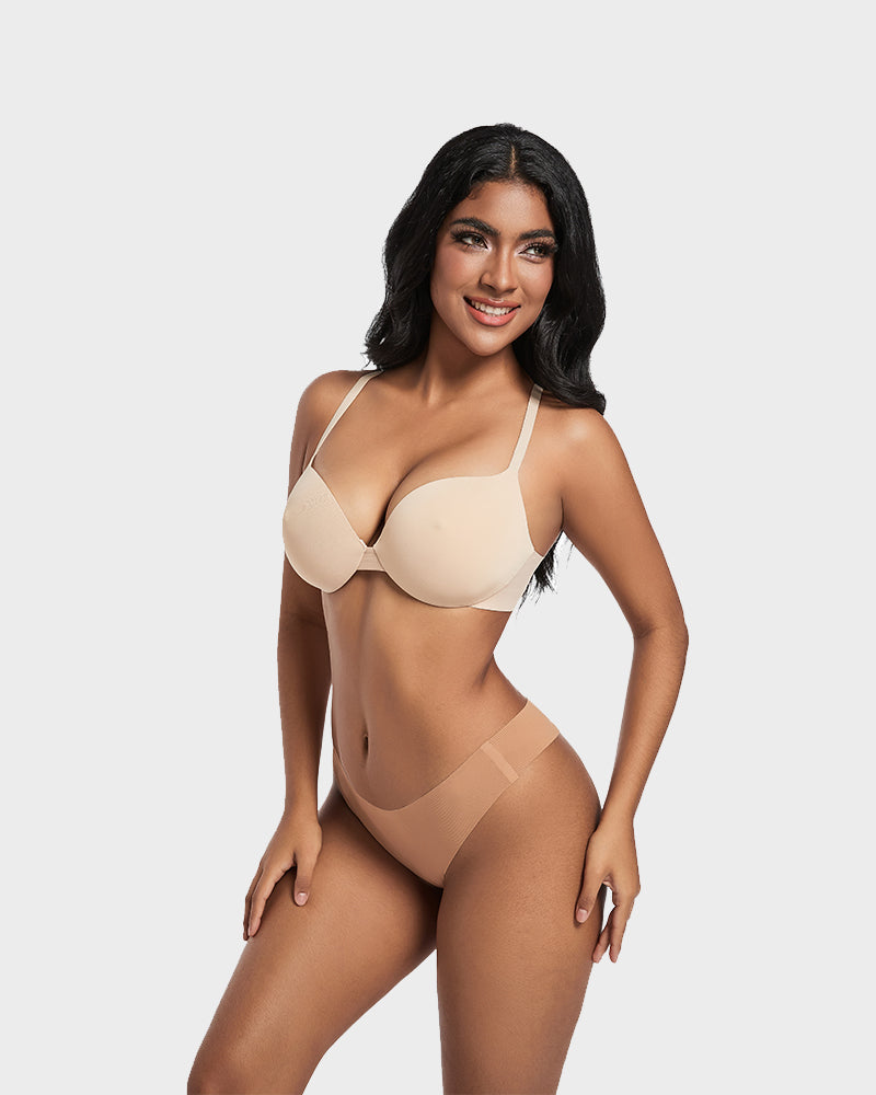 Nipple Push-Up Bra - Nude