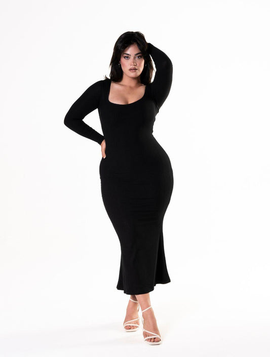 Shapewear Long Sleeve Dress