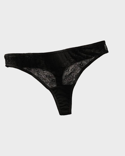 Low-Rise Lace Thong Panty