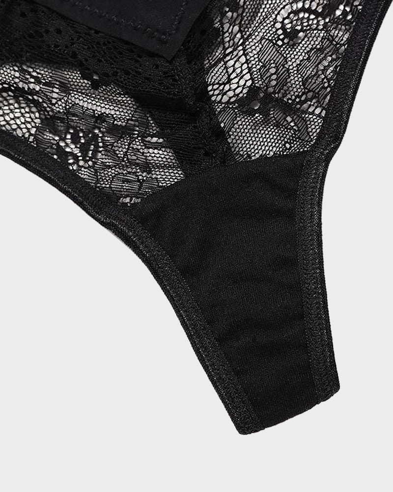 Low-Rise Lace Thong Panty