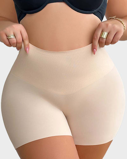 Seamless Mid-Rise Tummy Control Shaping Shorts