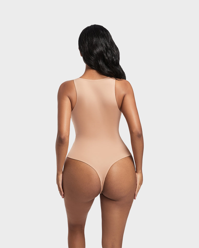 Seamless Sculpt Sleeveless Halter Neck Thong Bodysuit