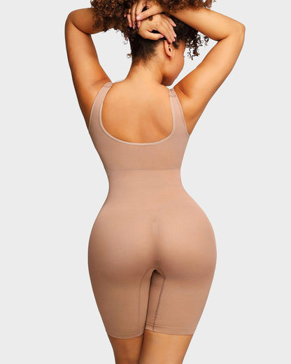  Seamless Sculpting Mid Thigh Bodysuit