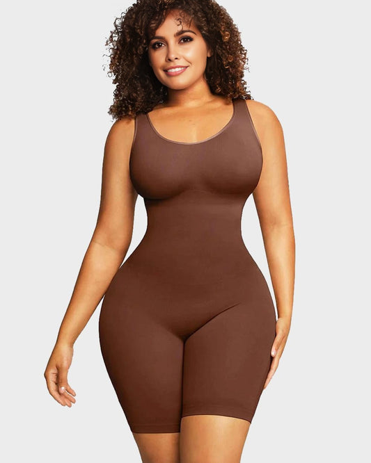  Seamless Sculpting Mid Thigh Bodysuit